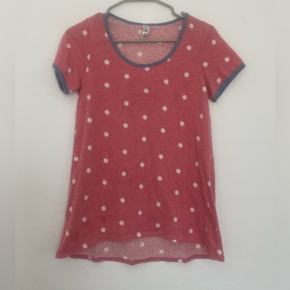 LuLaRoe polka dot Classic tee